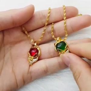 Vòng Cổ Nữ Dây Chuyền Xoắn Mặt Hồ Ly Tình Yêu Đính Đá Sang Trọng Bền Màu B15M25 | Berry Jewelry
