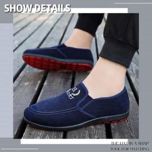 ZiShop ผ้ากระชับ รองเท้าสลิปออน สินค้าทรงสวมหยิบมาใช้งานง่าย สีดำ น้ำตาล 2 ตัว สวมคือกัน เรียบรู้เข้าได้ กับปลอดภัย ไม่ต้องกังวลเรื่องการผูกเชือก