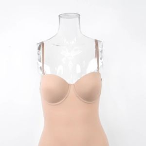 Slimming Full Length Shapewear Slips Nude Straight Tube Dress Body Shaper Women Skinny Under Dresses Underwire Cup Black