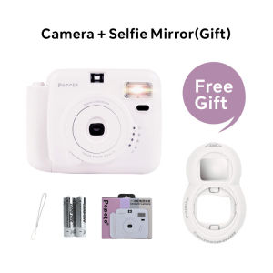 Popoto 3-Inch Instant Camera Uses Fuji Instax Mini 11 12 Film Macaron Point & Shoot Photography Vintage Photo Gift for Teens