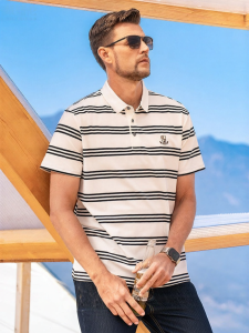 Enjeolon | Striped Breathable Polo Shirts