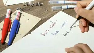 3 สี แดง น้ำเงิน ดำ ร้านไทย ปากกามาร์คเกอร์หัวยาว ปากกามากเกอร์ รับประกัน ปากกามาคเกอร์ ปากกาปากเกอร์