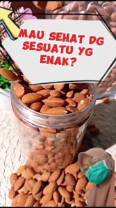 Kacang Almond Panggang Pilihan Grade Super Best Roasted Selected Almond