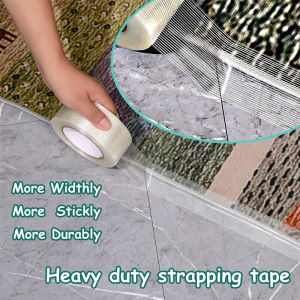 Mono Filament Strapping Tape Heavy Duty Commodity Grade Transparent Reinforced Packing Fiberglass Tape 100/50/30/10mm x25M