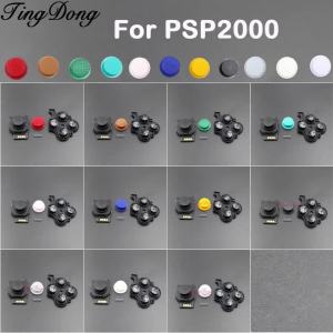 1Set 3D Analog Joystick Thumb Stick & Backup Rocker Cap & Conductive Rubber Bar Graphic Action Button For PSP2000 Game Console