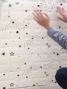 Wallpaper Sticker dinding 3d Foam Motif Gambar Animal KARTUN Wallfoam Dekorasi Kamar Murah 70x77cm