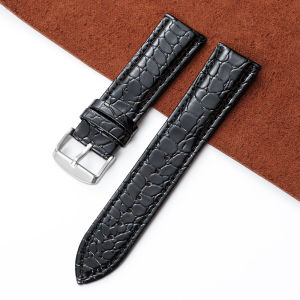 Handmade Crocodile Pattern Leather Strap Ultra Thin 12 14 16 18 19 20mm 22mm Watch Band Men Women Black Brown Leather Bracelets