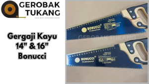 Gergaji Kayu Bonucci 14 Inch 16 Inch / Gergaji Kayu Gagang Karet