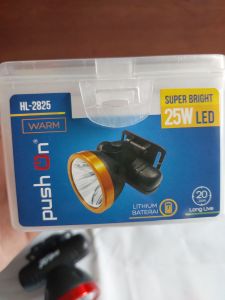 Senter Kepala LED 25W Super Terang - LED Headlight Super Bright Lithium Baterai Recharger