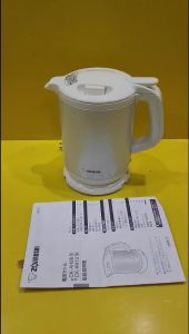 Ấm siêu tốc nội địa Nhật Zojirushi CK-AH08 (0.8L) (A660824) lòng Platinum 2 lớp chống tràn không thoát hơi nước_Hàng nội địa Nhật đã qua sử dụng điện 100V