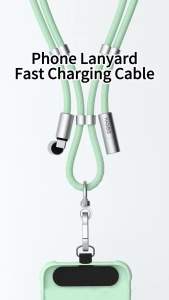 Hagibis | Hagibis Universal Phone Lanyard USB C Cable 2 in 1 Phone Strap C to C/C to L Charging Cord for iPhone 16/17 Pro Max Most Phones