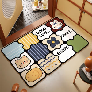 Cute Fast-Drying Anti-Slip Diatomite Door Bath Mat