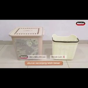 Rak Keranjang Baju Kotor Laundry Basket Jumbo! Naiba 3190 Emerald Keranjang Baju Laundry Bag Original
