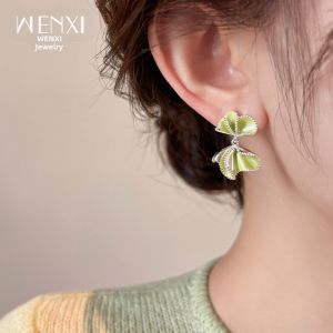 WENXI | Unique Elegant Earrings Design Ginkgo Leaf Shape Studs