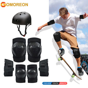 Teens Adult Knee Pads Elbow Pads Wrist Guards Helmet Protective Gear Set for Roller Skating Skateboarding Cycling
