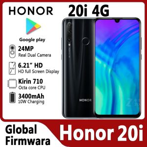 used  Phone HONOR 20i smartphone global firmware CPU Haisi Qilin 710 Dual SIM card Android 9.0 6.21 inch front camera 32MP used 99%new phone