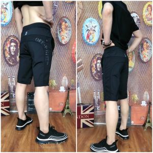 Mens Summer Thin Ice Silk Elastic Printed Shorts Breathable Milk Silk Quality Five-Quarter Pants Fashionable Casual Trousers