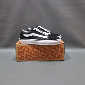 OBRAL SEPATU SNEAKERS VANSSSE OLD SCHOOL VAULT BLACK WHITE DT 36-43 SNEAKERS VULCANIZED KANVAS HITAM PUTIH SEPATU KERJA KULIAH SEKOLAH
