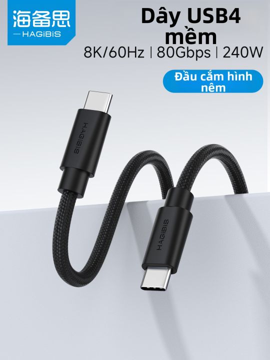 Hagibis | Dây Cáp Dữ Liệu USB4 Đa Chức Năng Siêu Mảnh, Siêu Mềm, Sạc ...