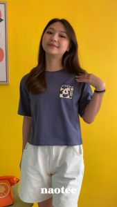 Croptop / Crop Top Kaos Wanita  - MILK - NAOTEE KAOS