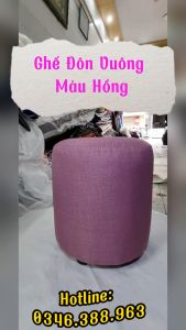 [Giá Tại Xưởng] Ghế Đôn Tròn Sofa Màu Xanh Hồng Kê Chân Ngồi Ghế Bàn Trang Điểm Bọc Mút Nhiều Màu Sắc