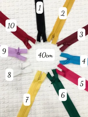 Dây khoá kéo giọt lệ khoá kéo giọt nước size 40cm khóa đầm váy quần áo phụ đồ handmade túi xách gấu bông - Vải phụ liệu may giá rẻ