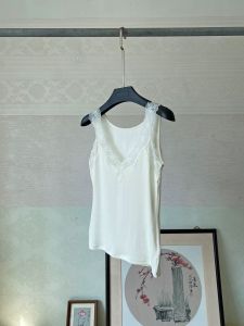 QIAOCHENXIAN | Lace Trim V-Neck Sleeveless Blouse