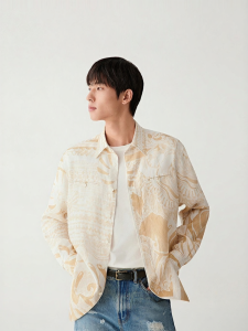 ICICLE | Spring Linen Plain Cloth Long Sleeve Loose Double Pocket Shirt