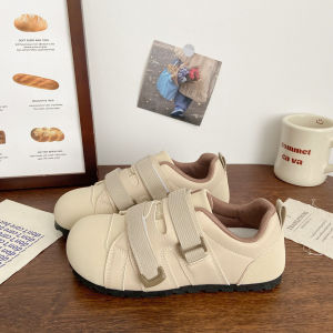 Womens Size 41 Shoes Korean Style Flat round Toe mid Heel PU Leather Wide And Comfortable Fashionable Fall Seasonal Footwear