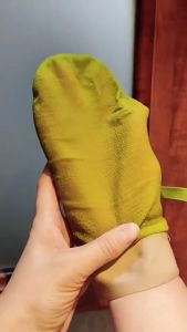 ถุงมือขัดผิว ใช้ได้ทั่วร่างกาย ถุงมือสครับผิว ถุงมืออาบน้ำ เนื้อผ้าละเอียด ไม่บาดผิว