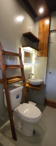 Bathroom Organizer Shelf - Over the Toilet Space Saving Storage Rack with Multi-Level Shelves for Towels Toilet Papers Toiletries Candles and Home Decor - Perfect for Modern Rustic and Minimalist Bathroom Interior Arrangements