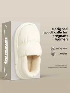 MONLEYTA | Maternity Cotton Slippers Womens Indoor Home Waterproof Non-Slip Soft Bottom Covered Heel Postpartum Shoes Summer New Arrival