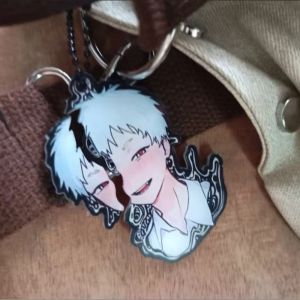 Anime The Summer Hikaru Died Keychain Cute Acrylic Pendant Keyring for Bag Cosplay Accessory Gift for Fans