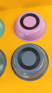 BÁT ĂN INOX CHO CHÓ MÈO HÌNH CHÂN GẤU BẰNG INOX