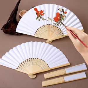 3ชิ้นอุปกรณ์เต้นสำหรับเจ้าสาวพัดกระดาษมือถือสีขาวพัดลมพับได้ตกแต่งบ้าน