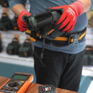 TOOLSTACK Small Electricians Pouch Tool Belt Multifunctional Pockets Tool Pouch Electrician Plumber Maintenance Worker Tool Bags
