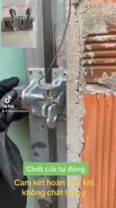 chốt tự động sắt mạ kẽm bạc đẹp như inox hoàn tiền khi khách hàng không hài lòng