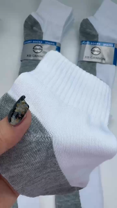 (3/6/12 pairs) High-quality fashionable mens and womens college style over-the-knee socks adult size couple socks white sock body black and gray sock sole sports over-the-knee socks size 36-45.