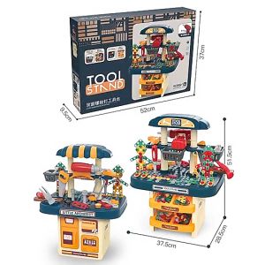 SmartBuy Double Sided Engineering Repair Tools Table Workbench with Electric Drill Mainan Kanak-kanak