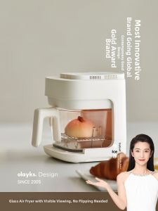Olayks | One-person Small Home Use Flip-free Visual Glass Multi-function Air Fryer