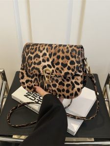 กระเป๋าสะพายข้างลายเสือดาวสุดเก๋สำหรับผู้หญิง กระเป๋าสะพายข้างแบบสะพายข้างลำลองแบบสะพายข้างแบบลำลองสำหรับเดินทาง