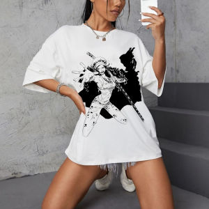 เสื้อยืดคอกลมแขนสั้นผ้าฝ้ายพิมพ์ลายวันพีซ ลูฟี่ จักรพรรดินี ปี 2025 ทรงหลวม ระบายอากาศได้ดี สไตล์สปอร์ต สำหรับผู้ชายและผู้หญิง