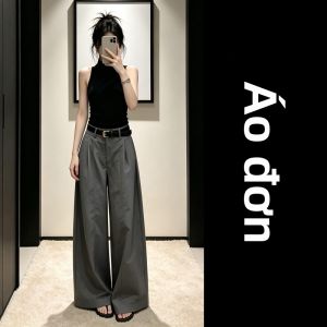 NIUVIES | Bộ Đồ Nữ Hàn Quốc Hấp Dẫn Mùa Hè 2026 Áo Thun Không Tay và Quần Ống Rộng