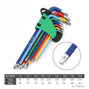 Allen Key Set L Wrench Kit For Allen Screw 9PCS Long Arm Hex Key Set 1.5mm To 10mm Hexagon Spanner Hand Tools For Bicycle Repair