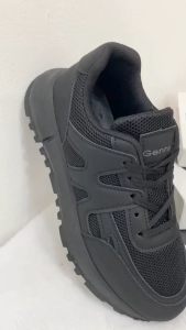 Genny Sepatu Sneakers Sekolah Hitam (0915003)