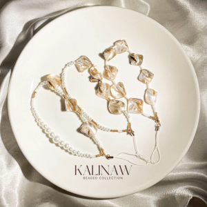 KALINAW Blister Pearl Beaded Keychain & Phone Charm