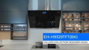 ELBA 1400m³/hr Designer Hood EH-H9329TFT(BK) - 5-Speed Sensor Touch Control with TFT LCD Display (Suction Power : 1400m³/hr) WAH LEE STORE