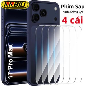 NNBILI 4 Miếng Phim Dán Mặt Sau Bằng Kính Cường Lực Độ Nét Cao Cho iPhone Series 17/16/15/14/13/12/11 Pro Max X XR XS Max - Chống Trầy Xước