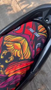Sarung Cover Jok Motor Motif Red Dragon Full Printing Anti cakar kucing untuk Vario Scoopy Beat Mio