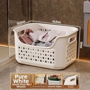 XIJIJIA | Wheeled Large Capacity Double Layer Laundry Basket